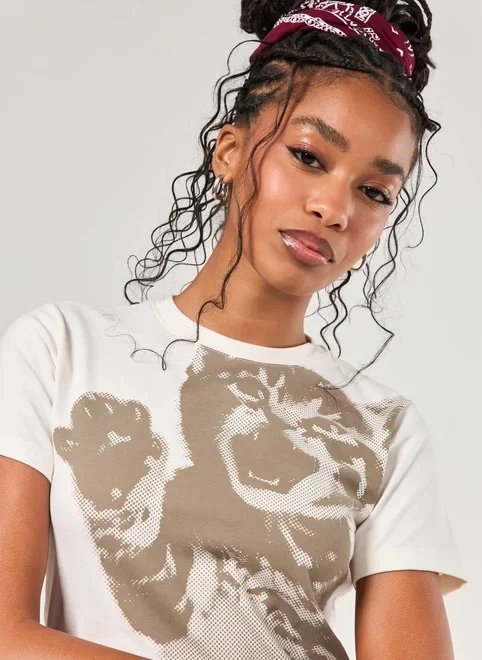 mini tee off-white gato cromia mini tee off-white gato cromia