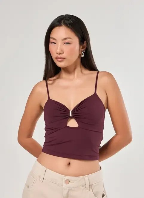 cropped poliamida detalhe prateado cropped poliamida detalhe prateado