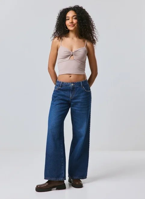 cropped poliamida detalhe prateado cropped poliamida detalhe prateado