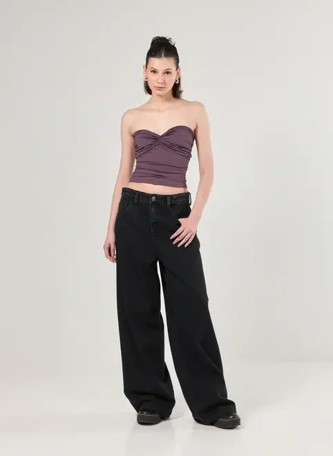 blusa poliamida busto torcido sem alça blusa poliamida busto torcido sem alça