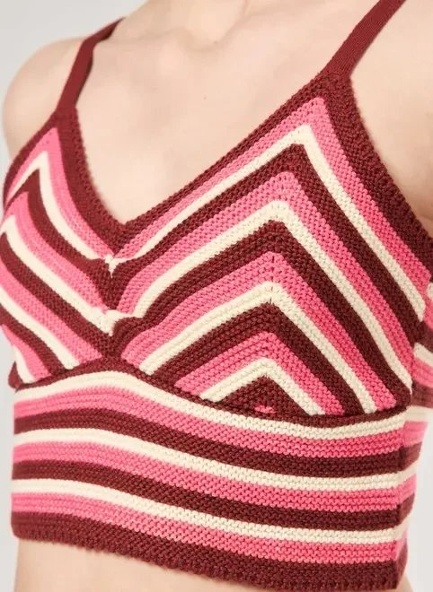 cropped tricô listrado cropped tricô listrado