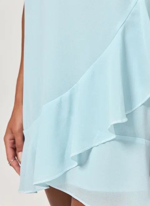 vestido chiffon com babados vestido chiffon com babados