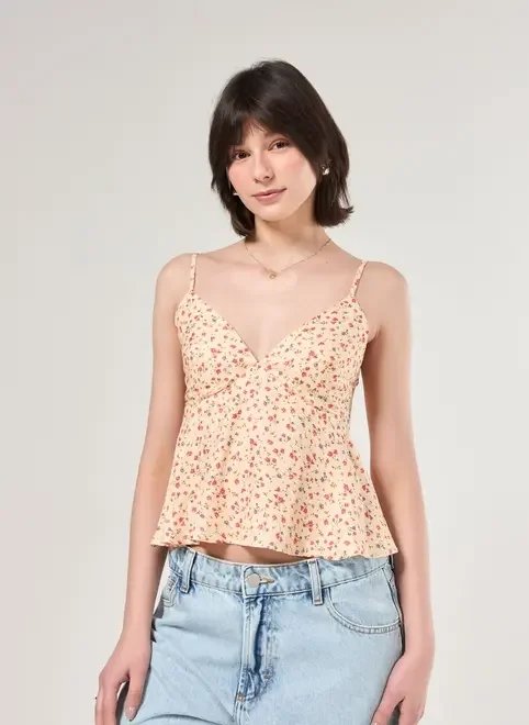blusa amarelo manteiga florzinhas blusa amarelo manteiga florzinhas