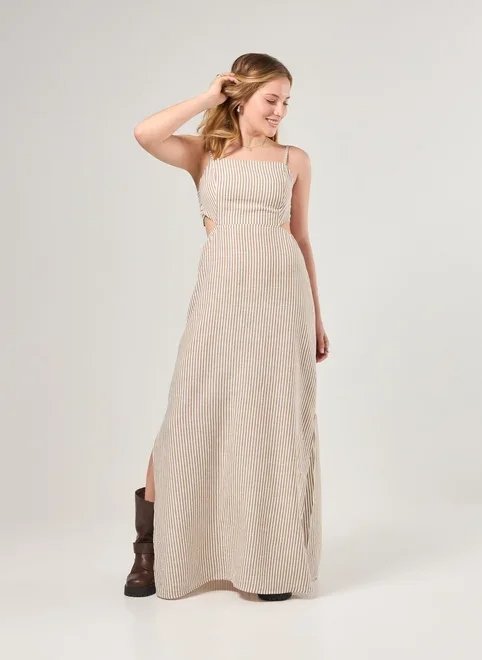 vestido longo listras vestido longo listras