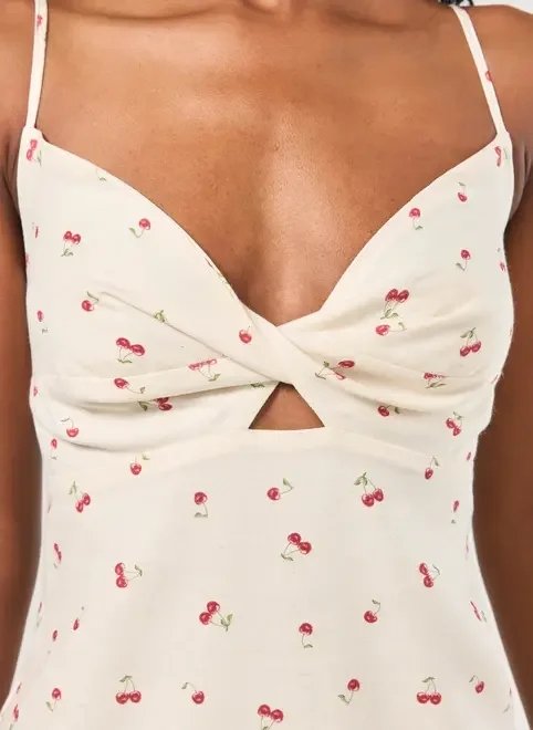 vestido curto linho cerejas vestido curto linho cerejas