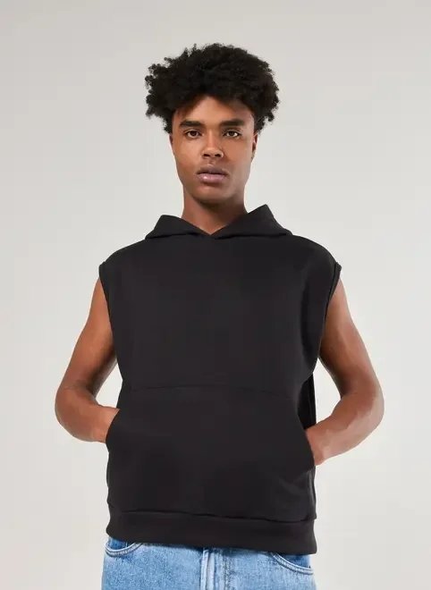 moletom sleeveless box com capuz moletom sleeveless box com capuz