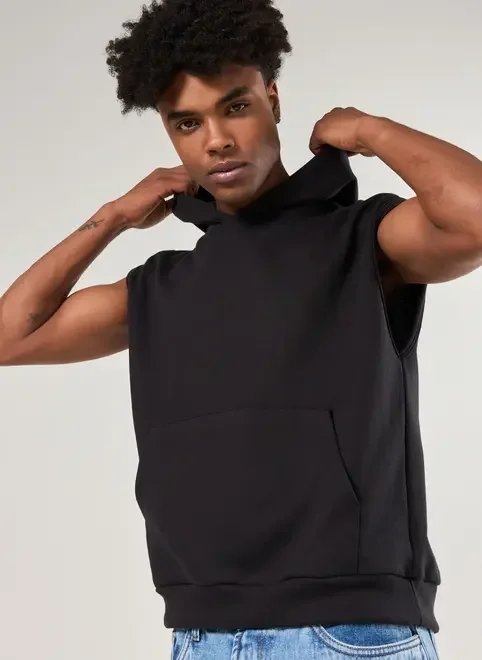 moletom sleeveless box com capuz moletom sleeveless box com capuz