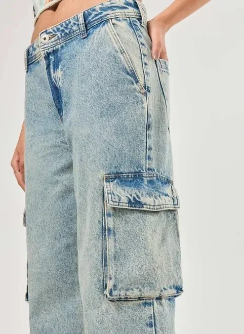 calça jeans cargo cintura baixa calça jeans cargo cintura baixa