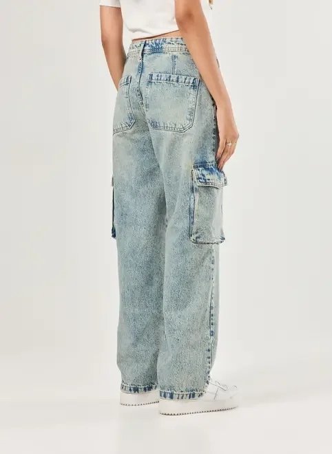 calça jeans cargo cintura baixa calça jeans cargo cintura baixa