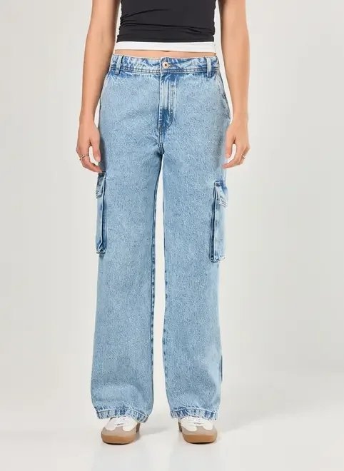 calça jeans cargo cintura baixa calça jeans cargo cintura baixa