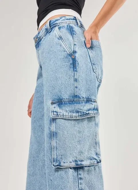 calça jeans cargo cintura baixa calça jeans cargo cintura baixa