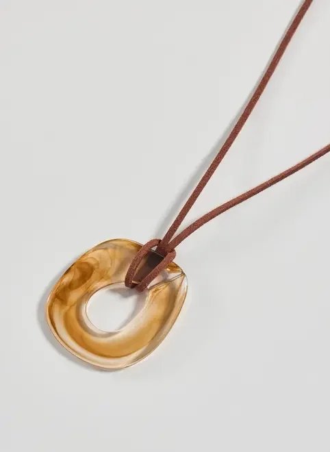 colar resina marrom colar resina marrom