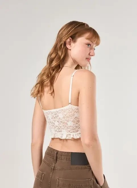 top de renda off-white babadinho top de renda off-white babadinho