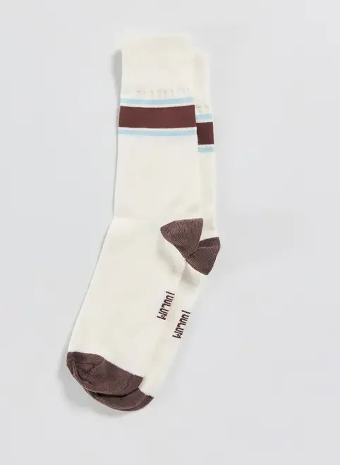 meia off-white listra marrom meia off-white listra marrom