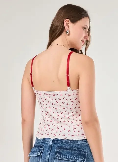 regata renda vermelha cerejinhas regata renda vermelha cerejinhas