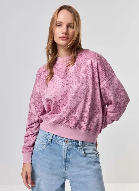 moletom rosa paisley moletom rosa paisley