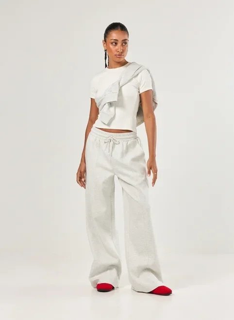 calça moletom wide leg calça moletom wide leg