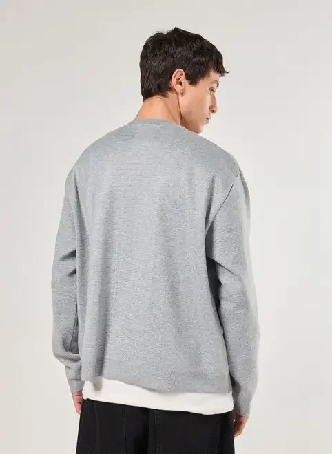 cardigan em tricô cinza cardigan em tricô cinza