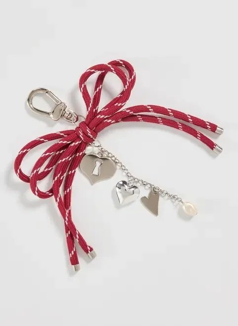 chaveiro laço de corda vermelho chaveiro laço de corda vermelho