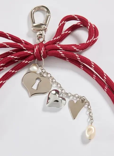 chaveiro laço de corda vermelho chaveiro laço de corda vermelho