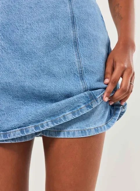 vestido jeans com short embutido vestido jeans com short embutido