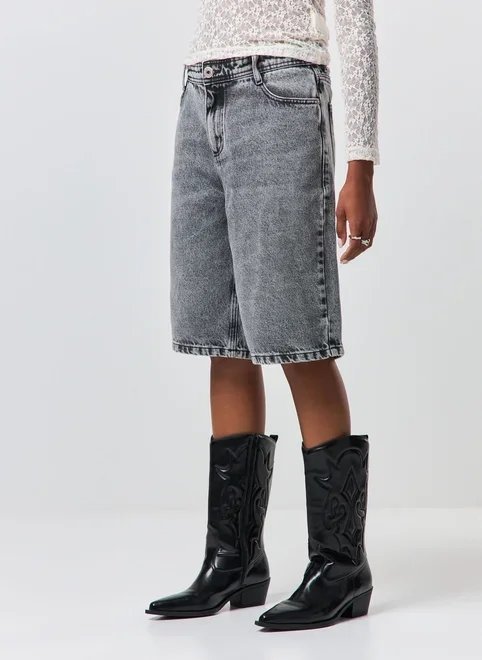 jorts baggy jeans cinza jorts baggy jeans cinza