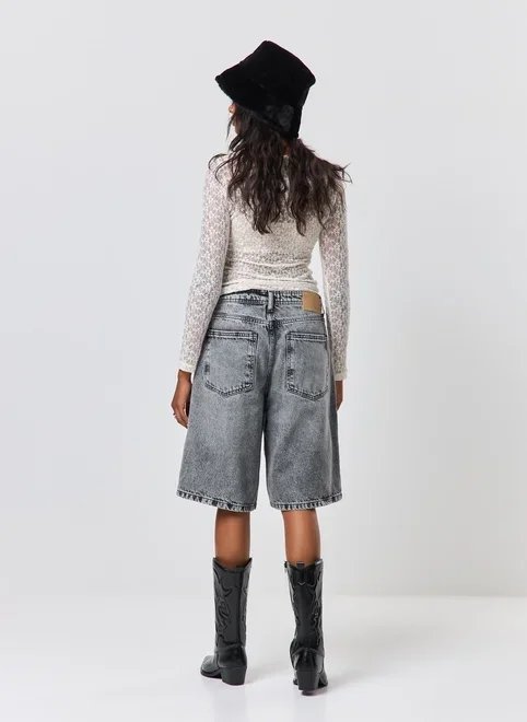 jorts baggy jeans cinza jorts baggy jeans cinza