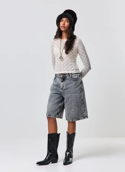 jorts baggy jeans cinza jorts baggy jeans cinza