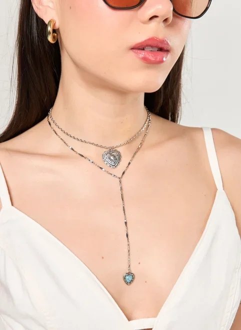 conjunto colares prateados boho conjunto colares prateados boho