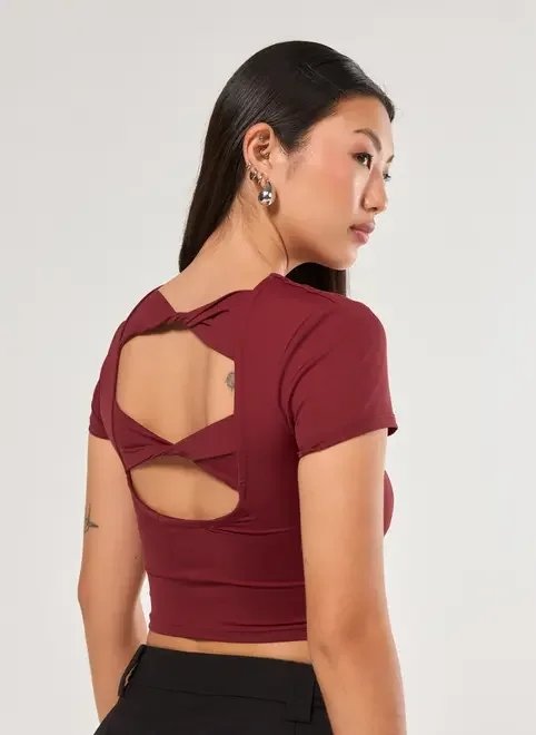 cropped poliamida costas abertas torção cropped poliamida costas abertas torção