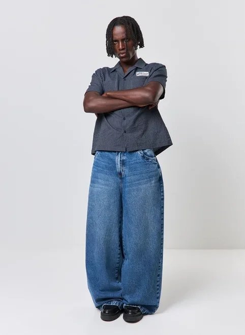calça jeans super baggy calça jeans super baggy