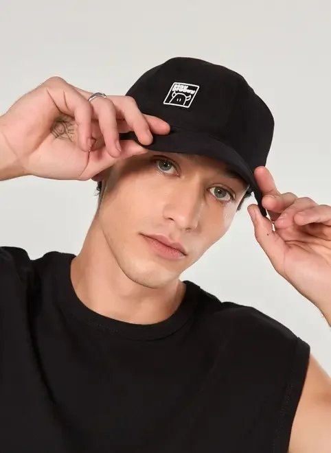 boné preto stay groovy boné preto stay groovy