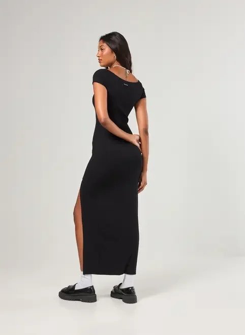 vestido midi preto fenda vestido midi preto fenda