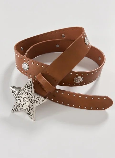 cinto marrom fivela estrela cinto marrom fivela estrela