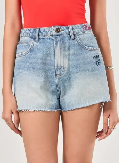 short jeans bordado estrela short jeans bordado estrela