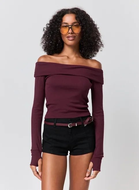 blusa ombro a ombro manga longa pala virada blusa ombro a ombro manga longa pala virada