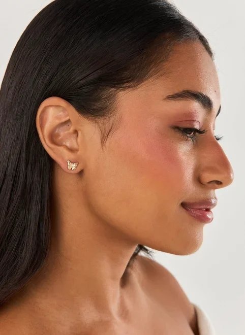 conjunto 9 brincos dourados morango conjunto 9 brincos dourados morango