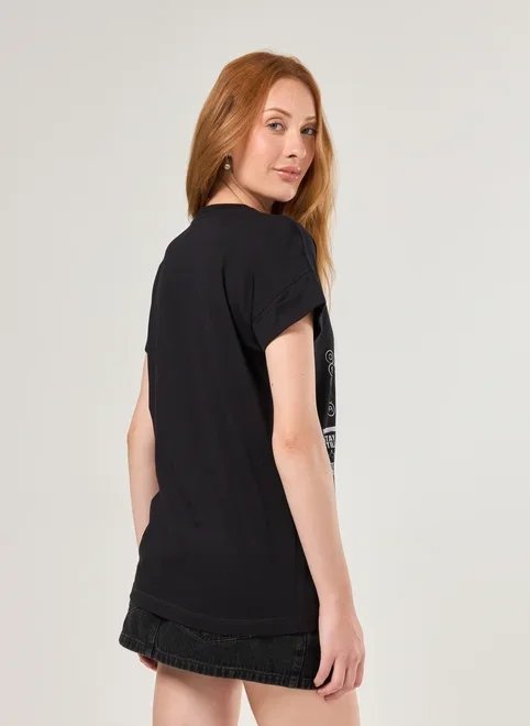 camiseta oversized preta onça camiseta oversized preta onça