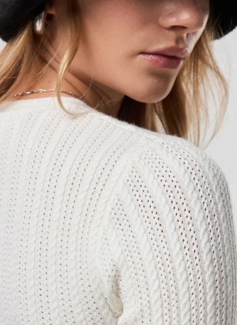 blusa canelada tricô manga longa blusa canelada tricô manga longa