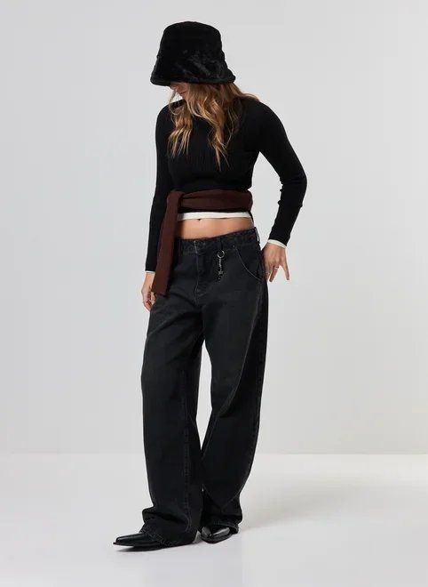 blusa canelada tricô manga longa blusa canelada tricô manga longa