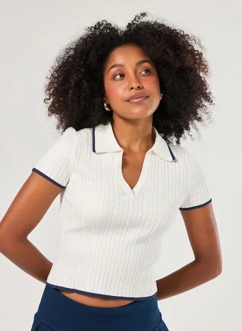 blusa polo tricô blusa polo tricô