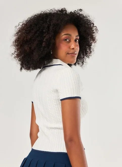 blusa polo tricô blusa polo tricô