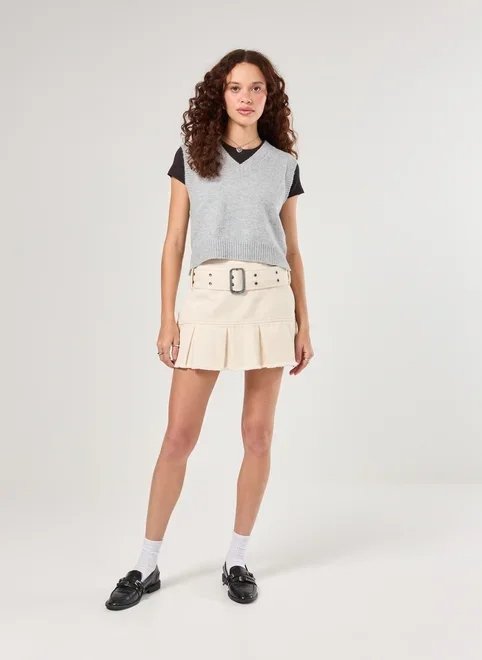 colete tricô cinza mescla colete tricô cinza mescla