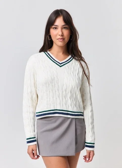 blusa manga longa retilínea college blusa manga longa retilínea college
