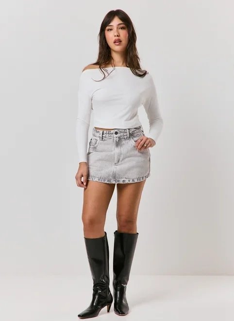 short saia jeans básico cintura alta short saia jeans básico cintura alta