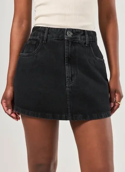 short saia jeans básico cintura alta short saia jeans básico cintura alta