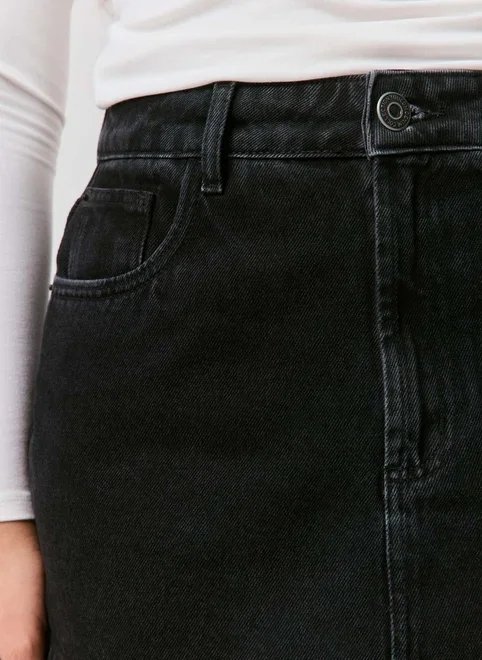 short saia jeans básico cintura alta short saia jeans básico cintura alta
