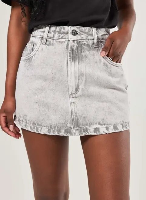 short saia jeans básico cintura alta short saia jeans básico cintura alta