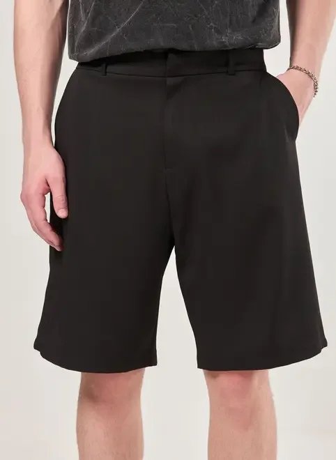 bermuda alfaiataria preta bermuda alfaiataria preta