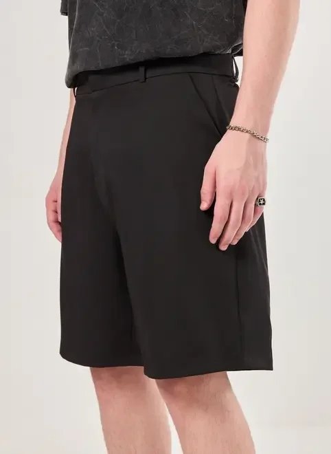 bermuda alfaiataria preta bermuda alfaiataria preta